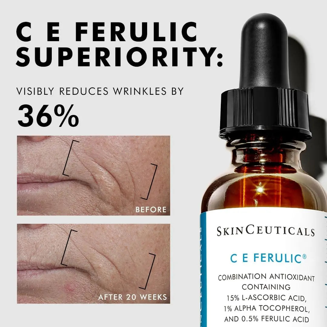 SkinCeuticals C E Ferulic Vitamin C Serum – High Potency Triple Antioxidant Treatment 30ml BeautySense