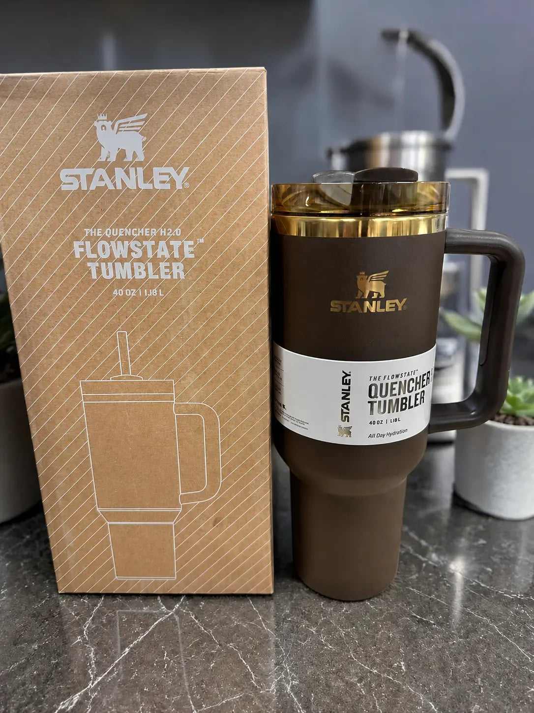 Stanley Chocolate Gold Quencher H2.0 40oz Tumbler BeautySense