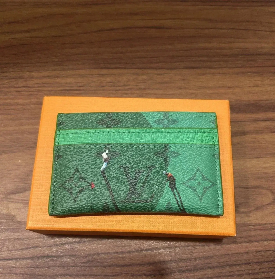 Louis Vuitton Golf Green Card Holder – Luxury Leather Card Wallet Lurexa