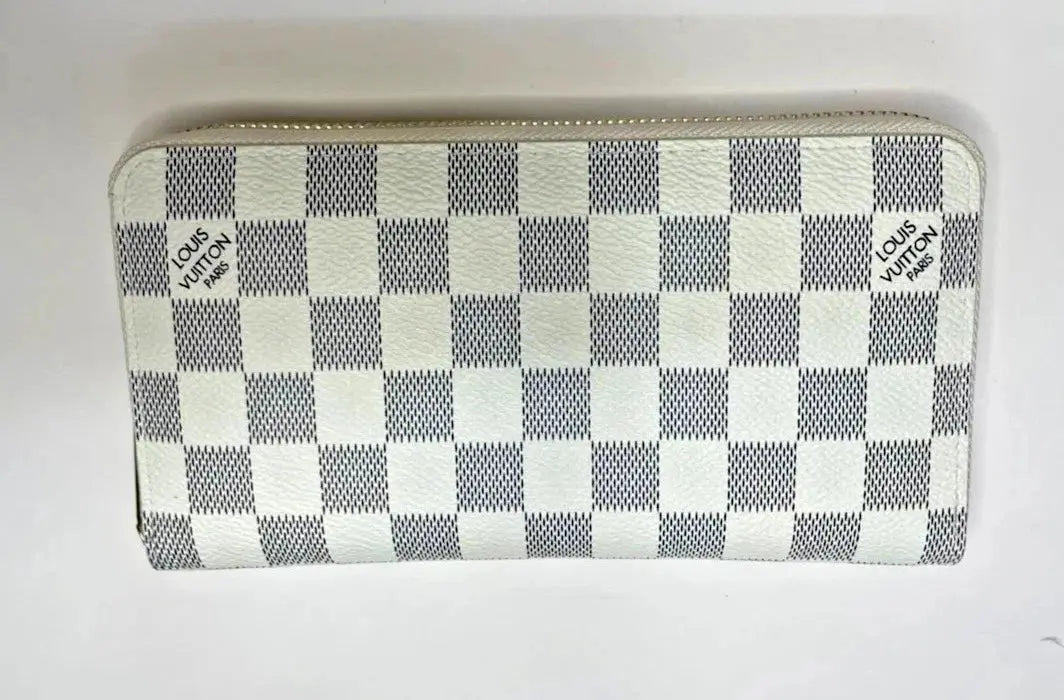Louis Vuitton Damier Azur Zippy Wallet – Zip Around Long Wallet Purse | White Lurexa