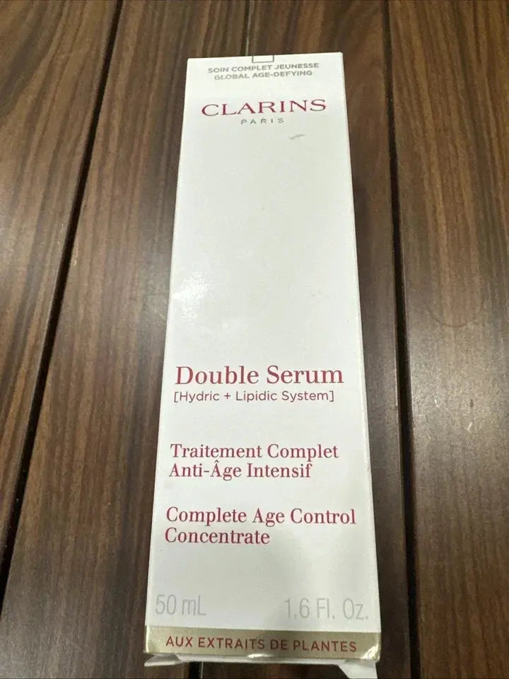 Clarins Double Serum Complete Age Defying Concentrate 1.6oz Hydric + Lipidic NEW Lurexa