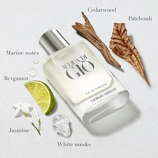 Armani Beauty - Acqua di Giò - Eau de Toilette - Cologne for Men - Long Lasting Fragrance with Bergamot notes, Jasmine, White Musks, Patchouli & Cedarwood BeautySense