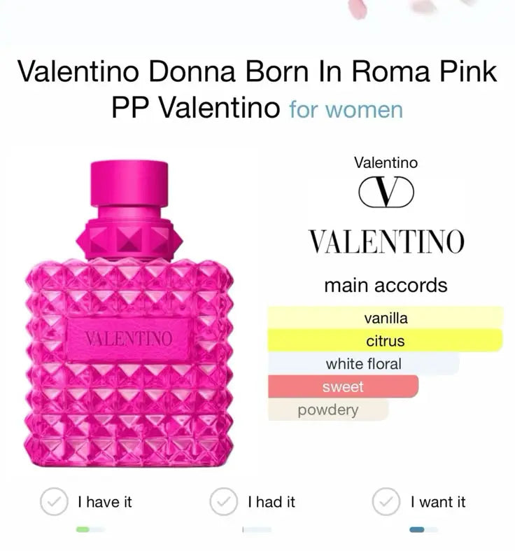 Valentino Donna Born In Roma Pink PP 100ml / 3.4 oz Eau De Parfum Lurexa