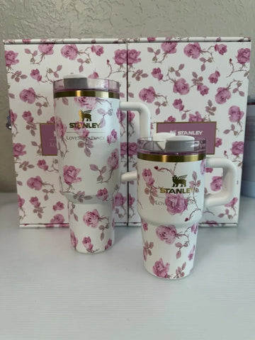 Stanley x LoveShackFancy Ribbon Rosa 40oz Quencher Authentic BeautySense